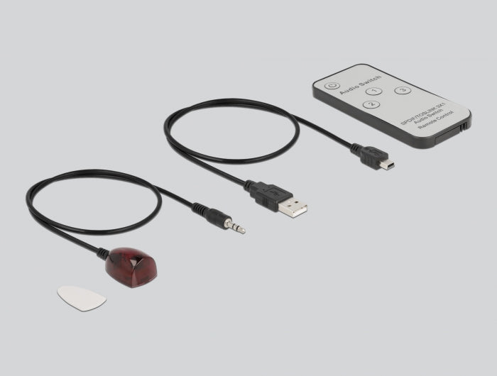 מיתוג אודיו אופטי S/PDIF TOSLINK כולל שלט רחוק - delock.israel