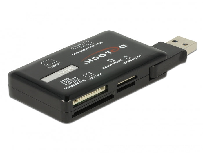 קורא כרטיסים USB 3.2 Gen 1 לכרטיסי זיכרון CF / SD / Micro SD / MS / M2 / xD - delock.israel