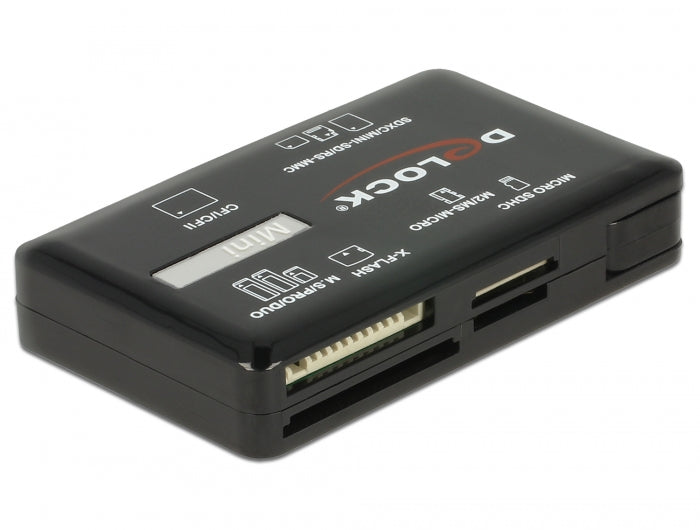 קורא כרטיסים USB 3.2 Gen 1 לכרטיסי זיכרון CF / SD / Micro SD / MS / M2 / xD - delock.israel