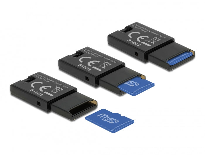 קורא כרטיסים USB 2.0 לכרטיסי זיכרון Micro SD - delock.israel