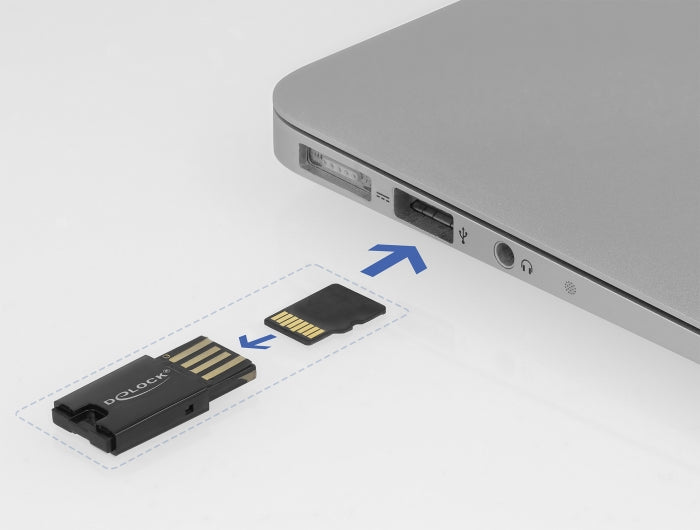קורא כרטיסים USB 2.0 לכרטיסי זיכרון Micro SD - delock.israel