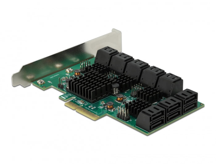 כרטיס SATA PCI-E x4 עם 16 יציאות SATA 6 Gb/s - delock.israel