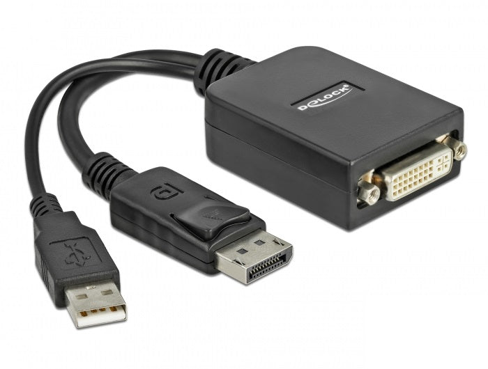 מתאם אקטיבי DisplayPort זכר לחיבור מסך DVI - delock.israel