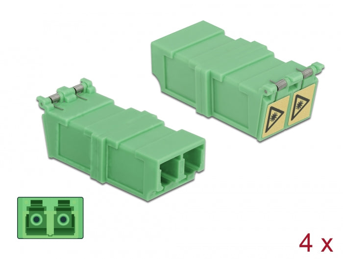 מתאם אופטי LC Duplex סינגל מוד עם מכסה להגנה בלייזר - delock.israel