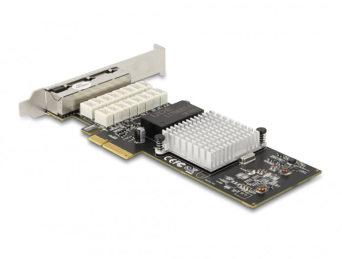 כרטיס רשת קווי PCIe x4 Gigabit Low profile עם 4 יציאות RJ45 Port Bypass צ'יפ אינטל i350 - delock.israel