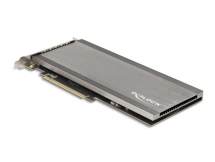 כרטיס PCI-E x16, V4.0 Bifurcation עם מאוורר קירור עבור 4 כוננים M.2 NVMe - delock.israel