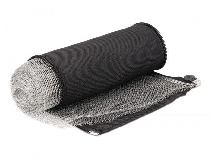 שרוול גמיש עם רוכסן EMI Shielding להגנת כבלים מפני השפעות אלקטרומגנטיות אורך 1 מטר - delock.israel