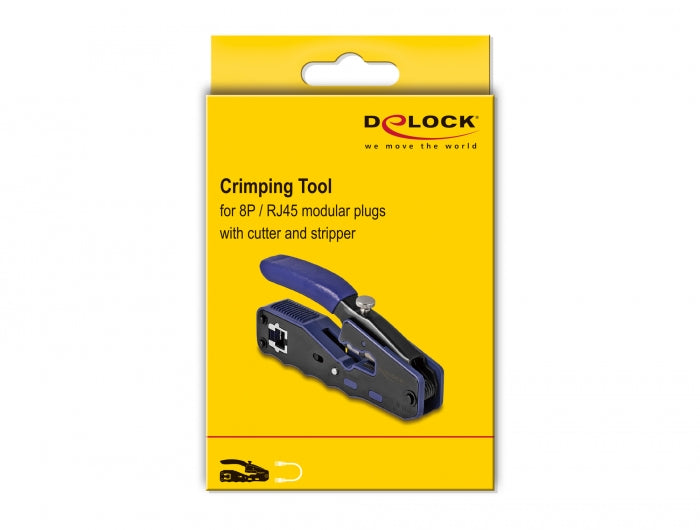 לוחץ כבל רשת RJ45 עבור תקע רשת PASS-THROUGH - delock.israel