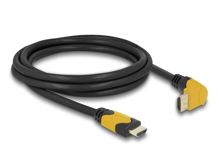 כבל HDMI 48 Gbps 8K בזווית 90° למעלה ז/ז תומך 60 הרץ - delock.israel