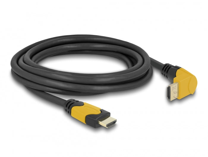 כבל HDMI 48 Gbps 8K בזווית 90° למעלה ז/ז תומך 60 הרץ - delock.israel