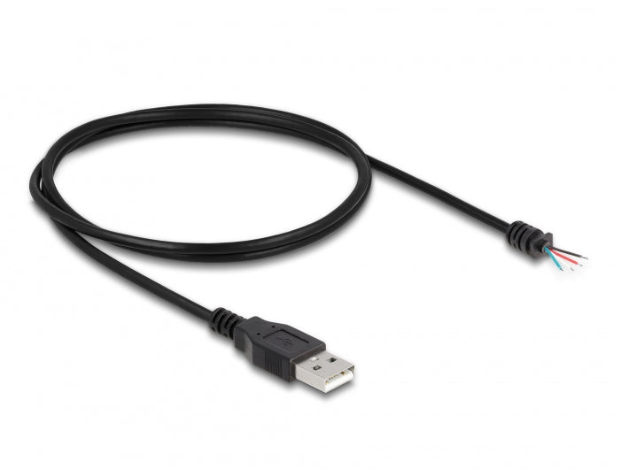 כבל USB-A 2.0 זכר עם 4 גידים פתוחים - delock.israel