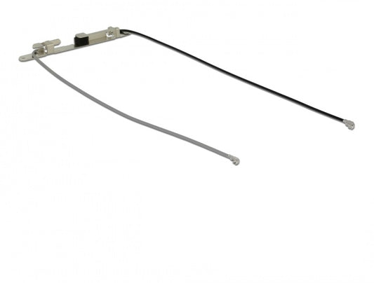 אנטנה כפולה WLAN 802.11 ac/a/h/b/g/n 1.12 - 3.18 dBi פנימית ניתנת להברגה מחברים MHF® 4L plug - delock.israel