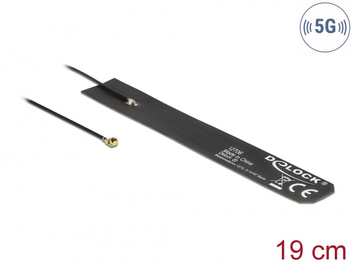 אנטנה כלל כיוונית 5G LTE 0 - 4 dBi פנימית FPC בהדבקה עצמית מחבר MHF® I compatible plug - delock.israel