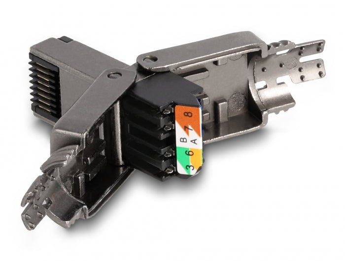 תקע רשת מסוכך RJ45 Cat.8.1 ללא כלי עבודה - delock.israel