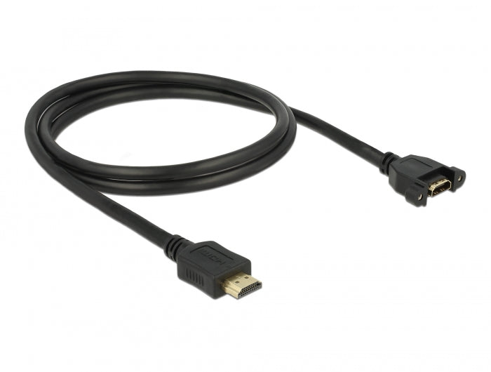 כבל מאריך HDMI-A 4K לפאנל ז/נ מרחק בין הברגים 30 מ"מ - delock.israel