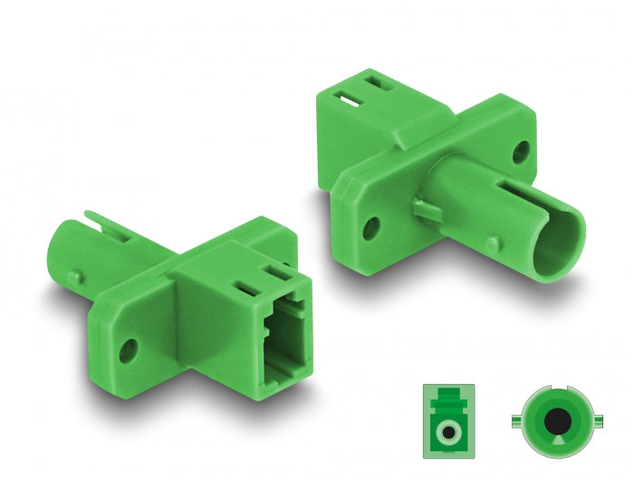 מתאם אופטי היברידי לפאנל LC Simplex נקבה ל- ST Simplex נקבה - delock.israel