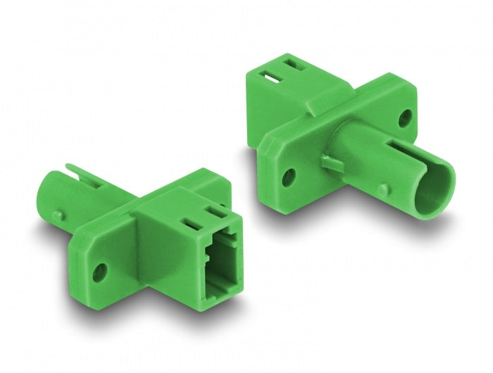 מתאם אופטי היברידי לפאנל LC Simplex נקבה ל- ST Simplex נקבה - delock.israel