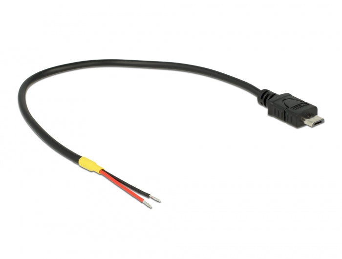 כבל מיקרו USB 2.0 זכר עם 2 גידים פתוחים - delock.israel
