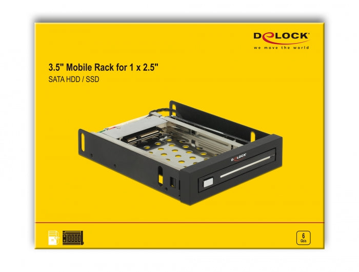 מגירה נשלפת 3.5″ לדיסק 2.5″ SATA HDD / SSD - delock.israel