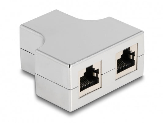 מתאם T לפיצול רשת RJ45 Cat.5e STP - delock.israel