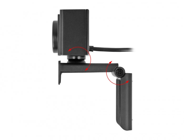 מצלמת אינטרנט 4K 110° UHD 8 megapixel עם מיקרופון וחצובה - delock.israel