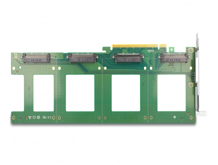 כרטיס PCI-E x 16 עבור 4 כוננים U.2 NVMe SFF-8639 - Bifurcation - delock.israel
