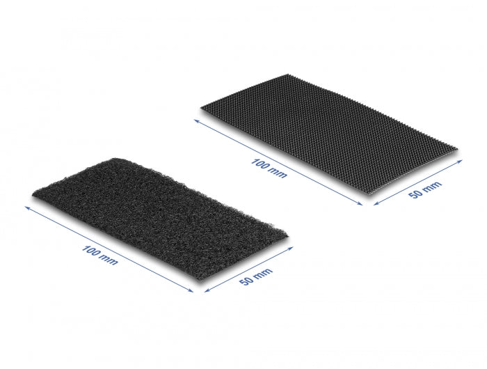 רפידות צמדן סקוטש 100x50 מ"מ עם דבק עצמי זכר ונקבה - delock.israel