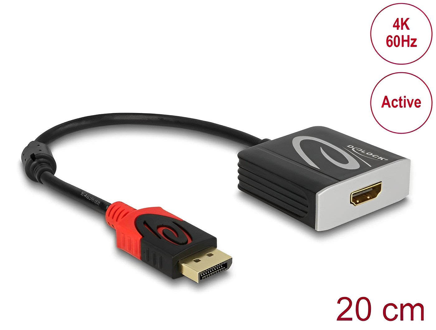 מתאם תצוגה DisplayPort 1.2 אקטיבי לחיבור מסך HDMI 4K תומך 60 הרץ - delock.israel
