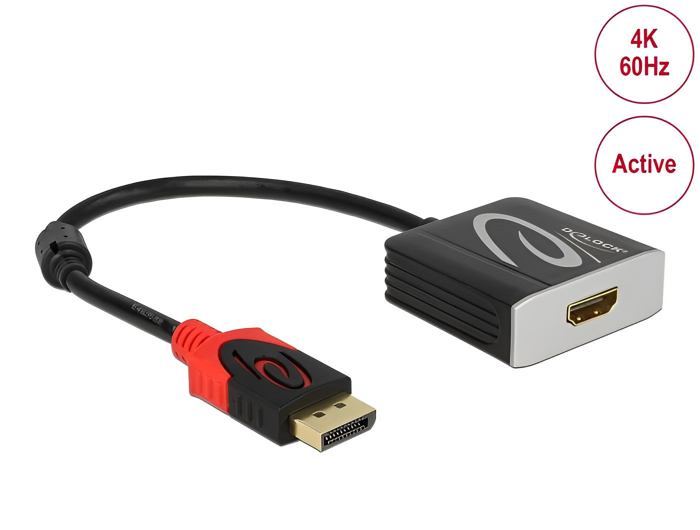 מתאם תצוגה אקטיבי תקע DisplayPort 1.4 לשקע HDMI 4K תומך HDR - delock.israel