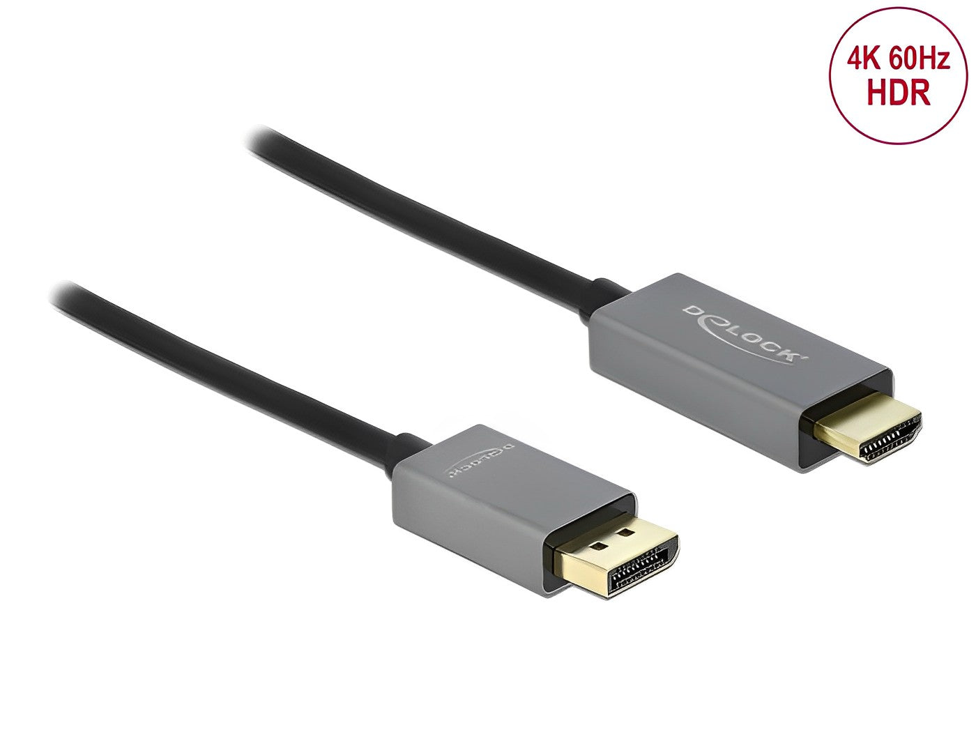 כבל DisplayPort 1.4 4K HDR אקטיבי לחיבור מסך HDMI ז/ז תומך 60 הרץ - delock.israel