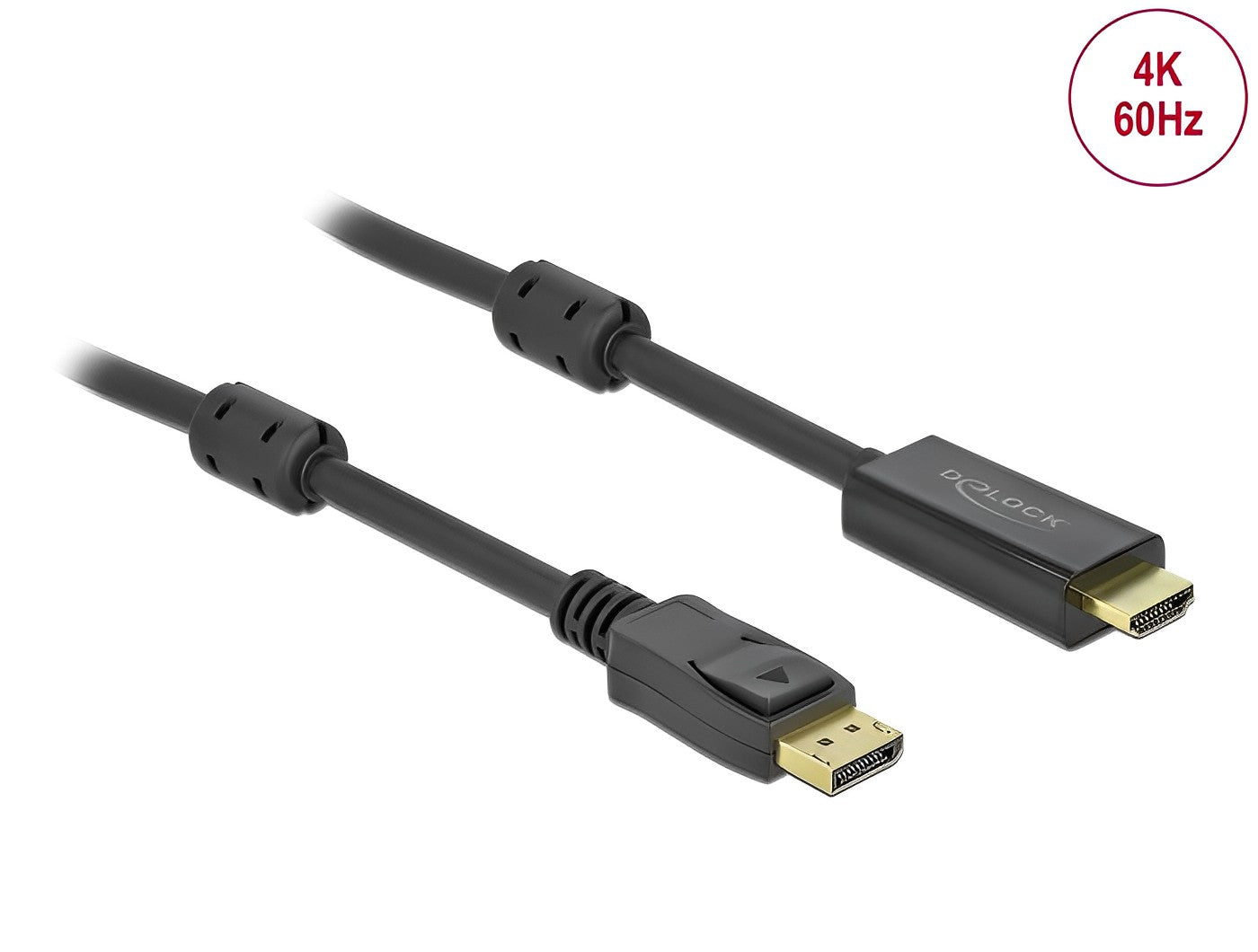 כבל DisplayPort 1.2 4K אקטיבי לחיבור מסך HDMI ז/ז תומך 60 הרץ - delock.israel