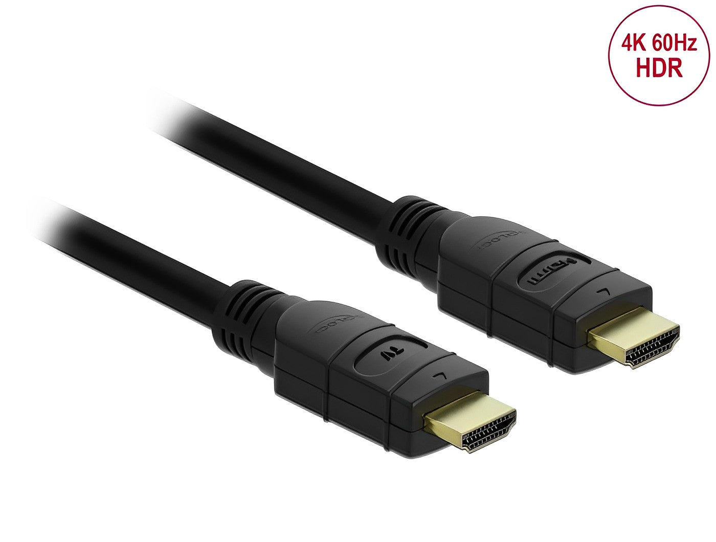 כבל HDMI 4K HDR אקטיבי ז/ז תומך 60 הרץ- delock.israel