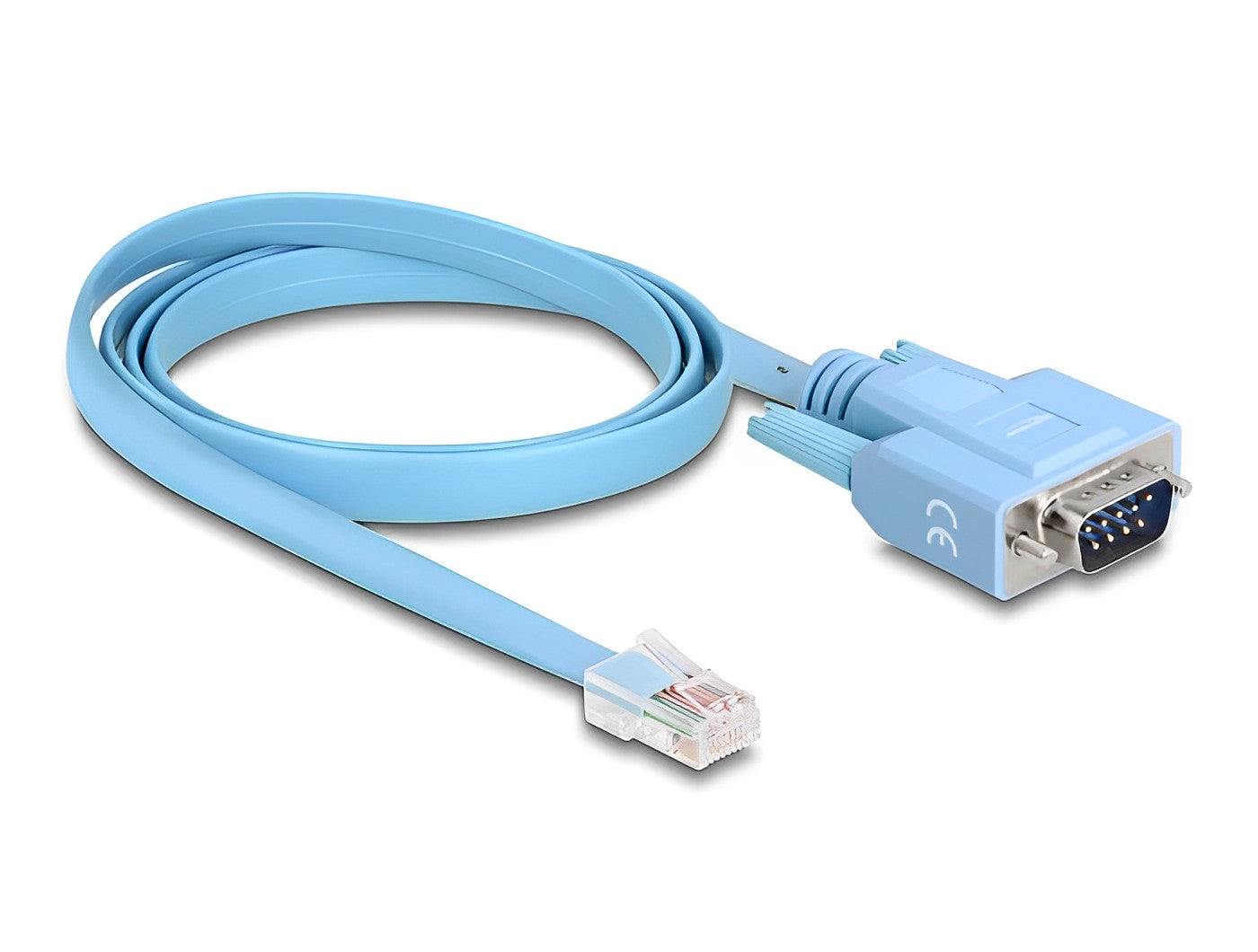 כבל קונסול לסיסקו DB9 זכר לתקע RJ45 RS-232 אורך 1 מטר - delock.israel