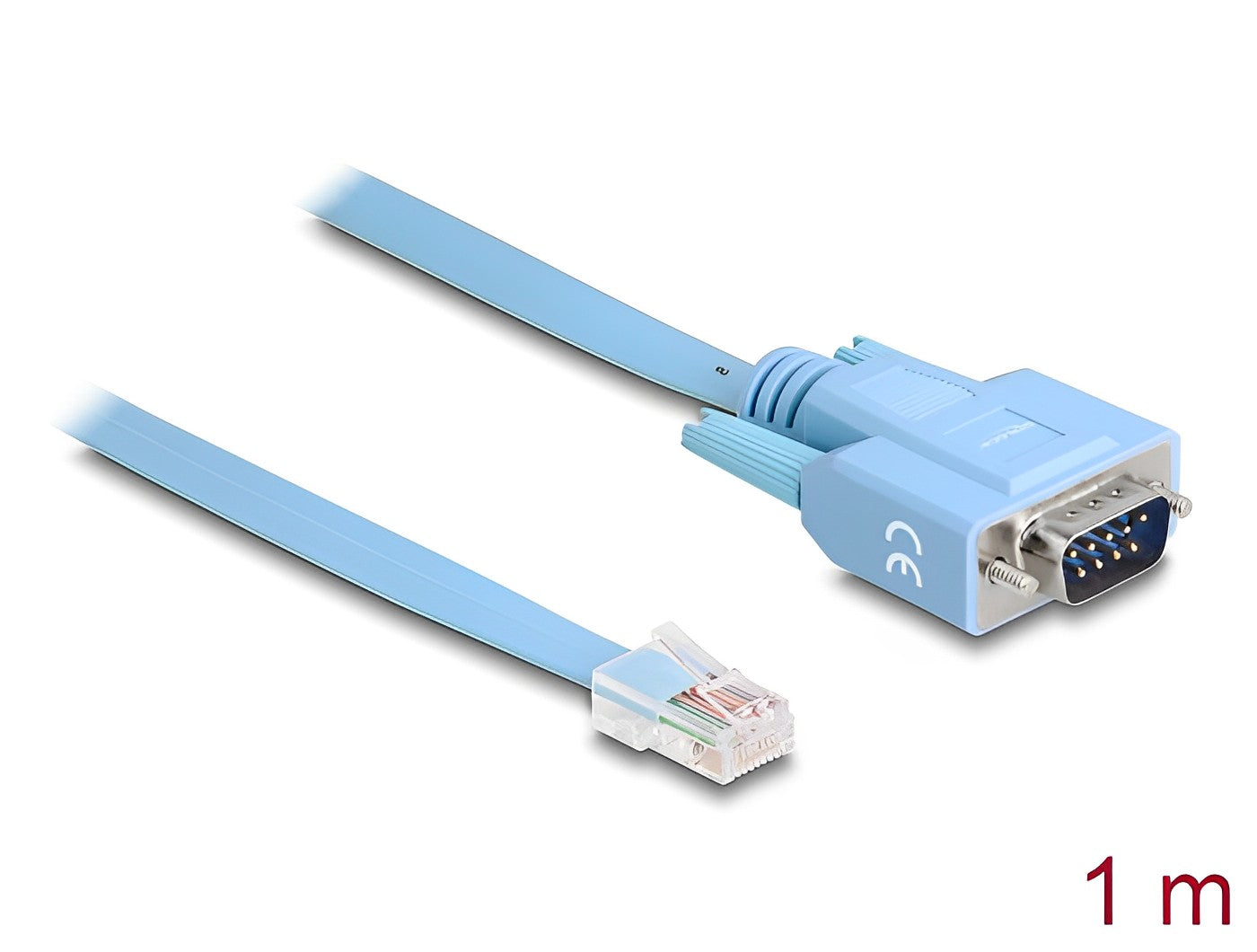 כבל קונסול לסיסקו DB9 זכר לתקע RJ45 RS-232 אורך 1 מטר - delock.israel