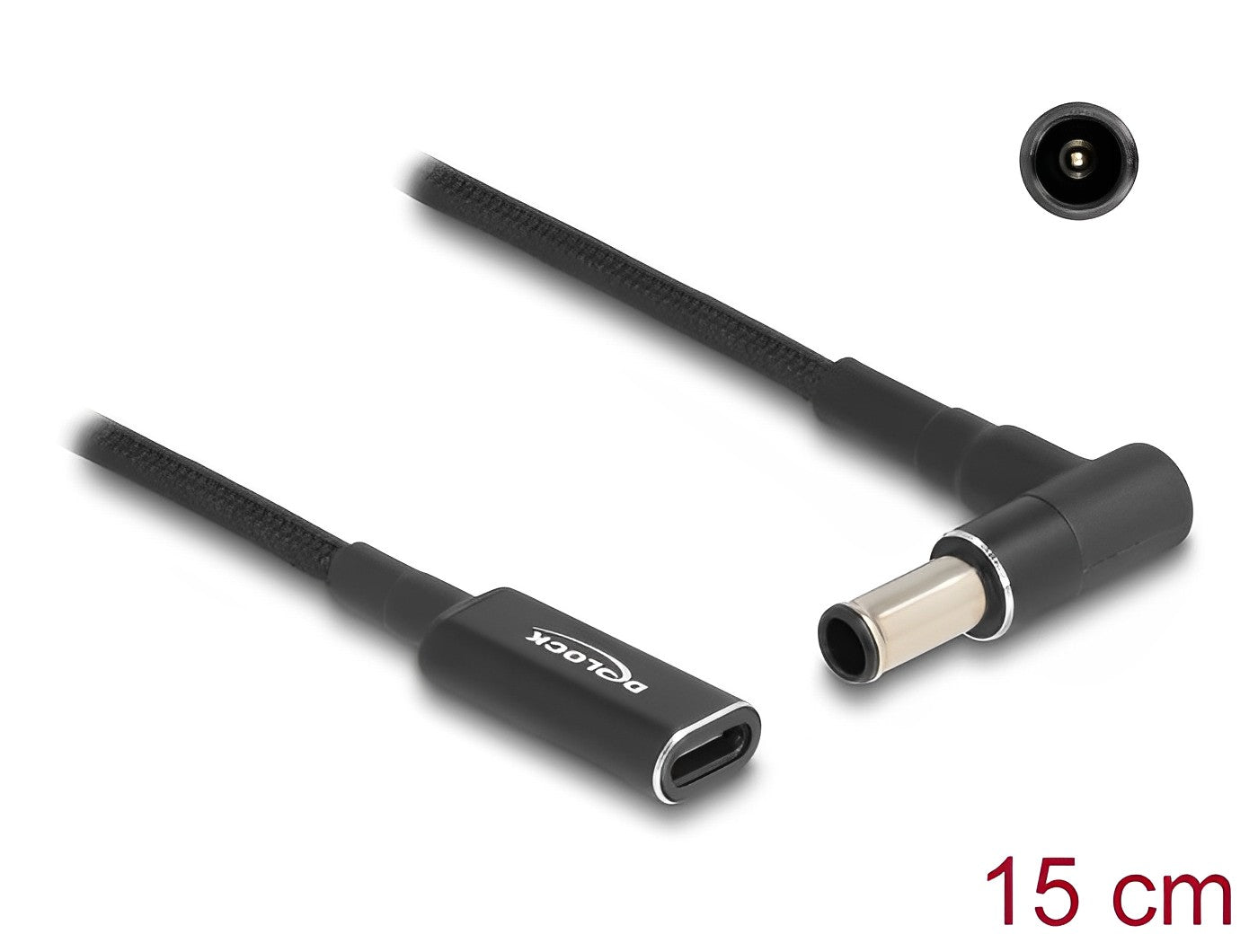 מתאם טעינה למחשב נייד Sony שקע USB-C לתקע DC 6.0x4.3 אורך 15 ס"מ - delock.israel