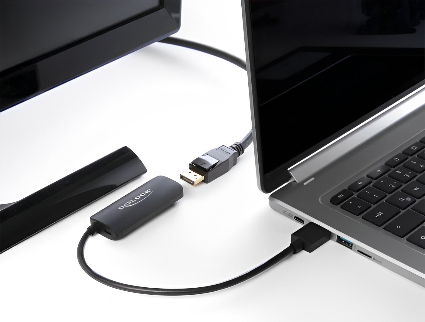 מתאם HDMI 8K זכר לחיבור מסך DisplayPort תומך HDR - delock.israel