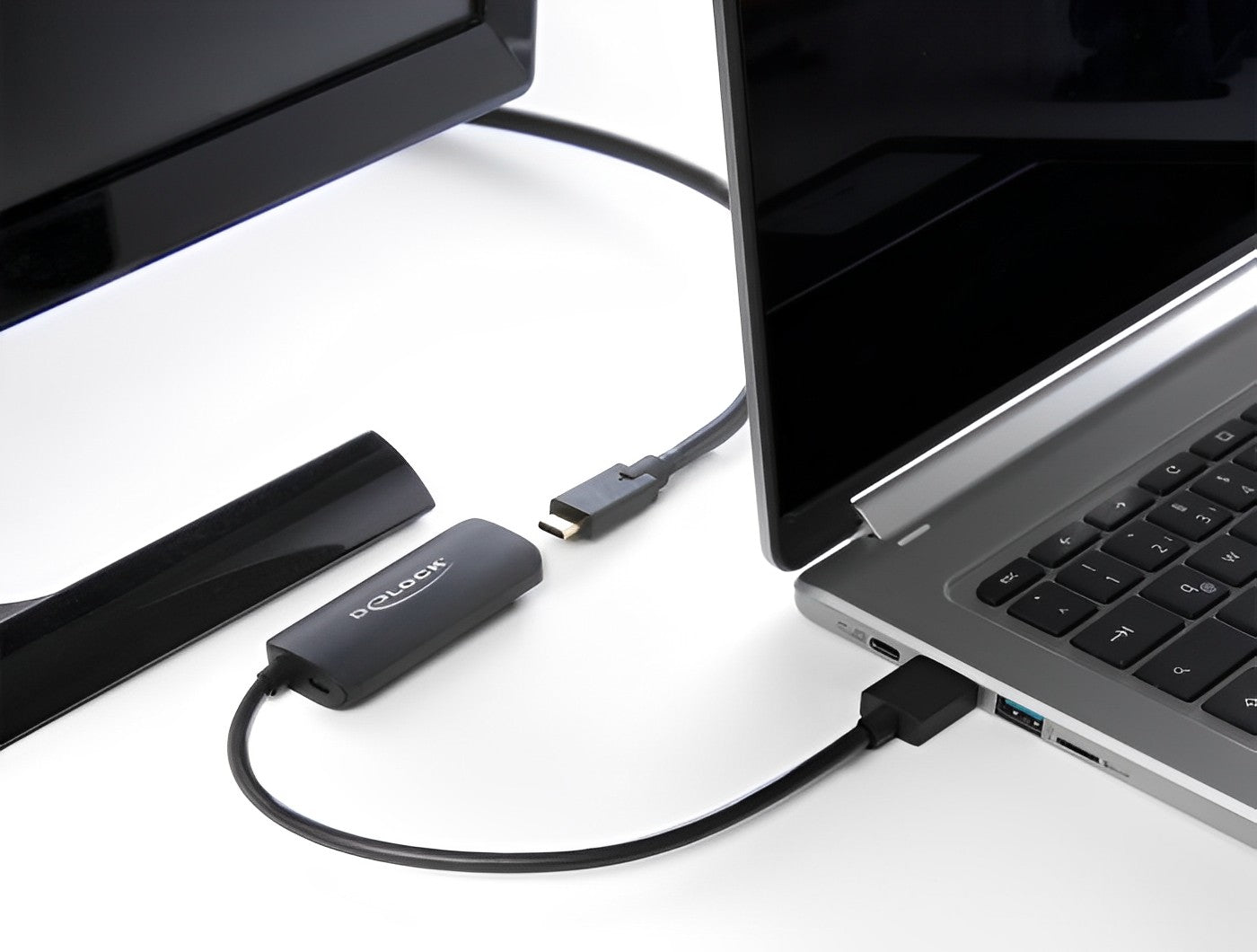 מתאם HDMI 8K 30 Hz זכר לחיבור מסך USB-C תומך HDR - delock.israel
