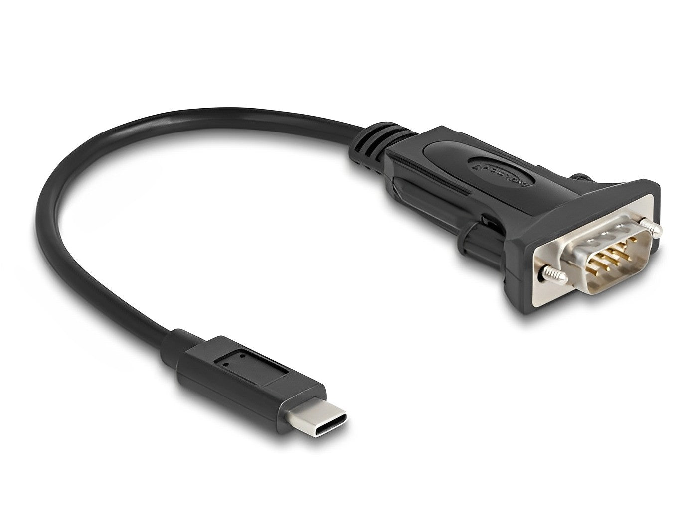 ממיר USB-C זכר לתקע DB9 Serial RS-232 צ'יפ FTDI אורך 25 ס"מ - delock.israel