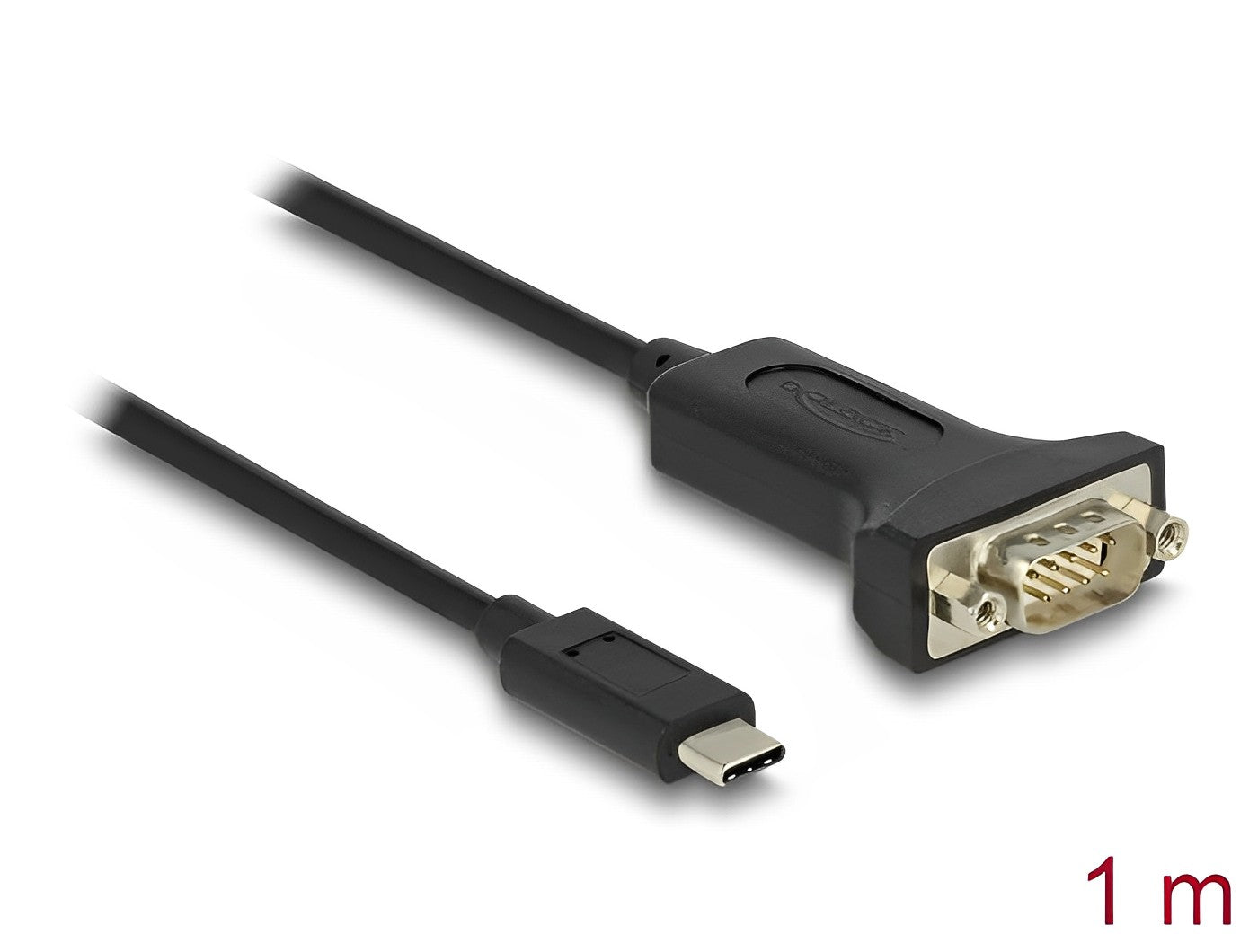 ממיר USB-C זכר לתקע DB9 Serial RS-232 צ'יפ FTDI אורך 1 מטר - delock.israel
