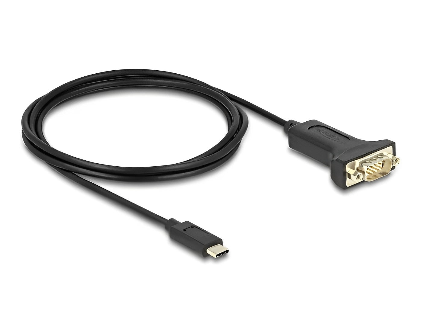 ממיר USB-C זכר לתקע DB9 Serial RS-232 צ'יפ FTDI אורך 2 מטר - delock.israel