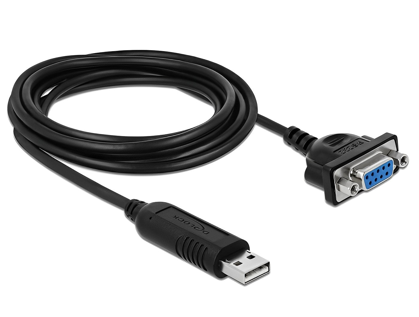 ממיר USB לשקע קומפקטי DB9 Serial RS-232 צ'יפ FTDI אורך 1.8 מטר - delock.israel