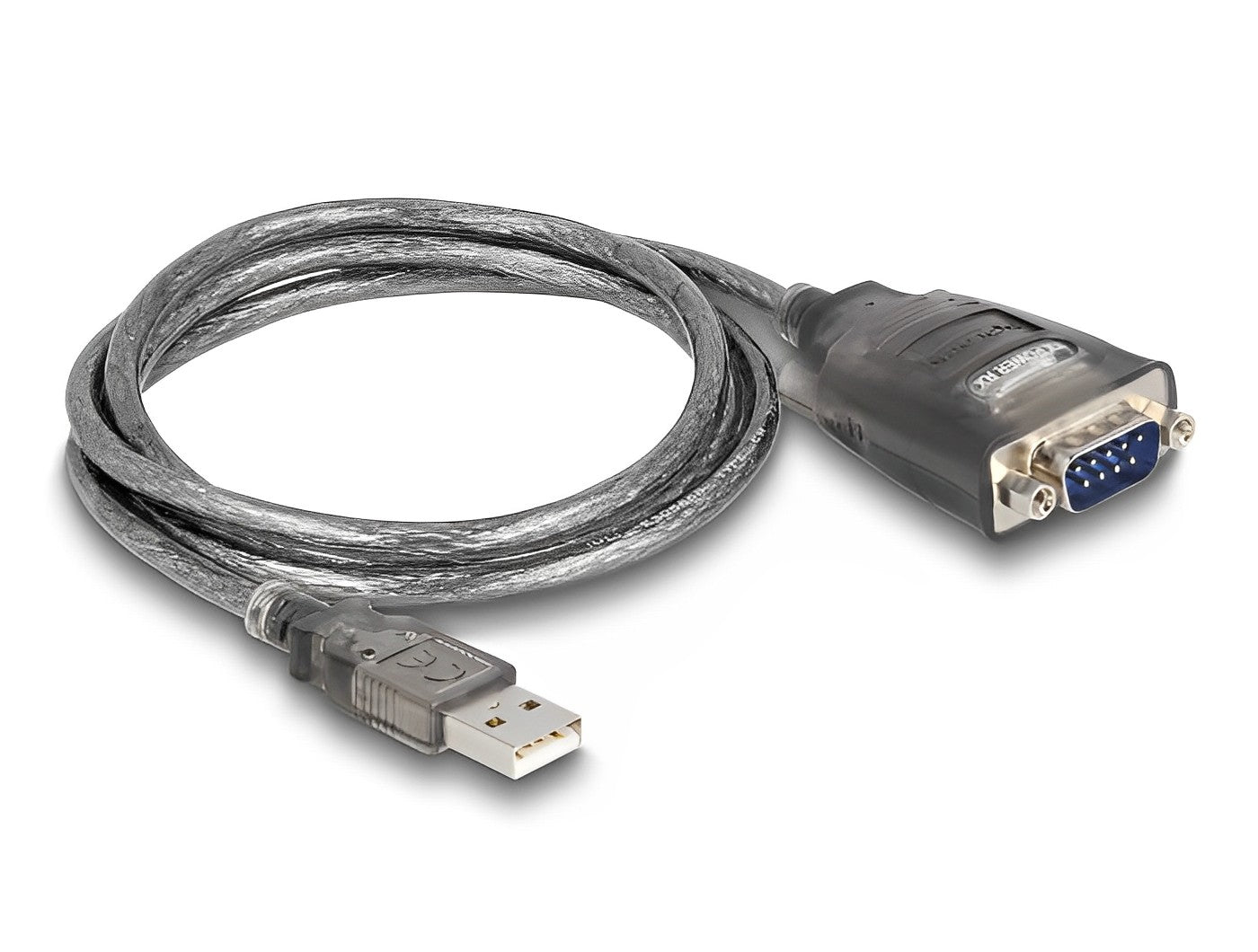 ממיר USB לתקע DB9 Serial RS-232 עם 3xLED צ'יפ FTDI אורך 1 מטר - delock.israel