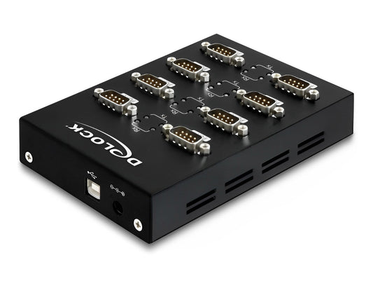 ממיר USB 2.0 עם 8 יציאות DB9 Serial RS-232 זכר צ'יפ Moschip - delock.israel