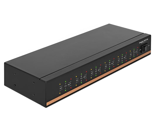 רכזת USB 2.0 עם 12 יציאות DB9 Serial RS-232 15kV ESD זכר צ'יפ FTDI - delock.israel