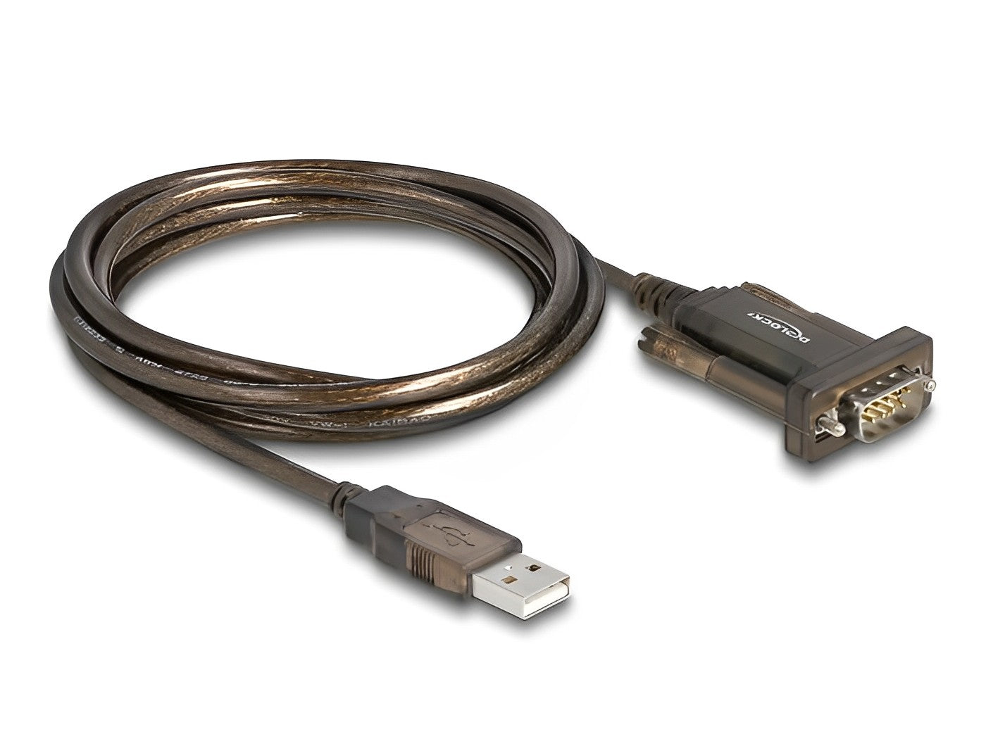 ממיר USB לתקע DB9 Serial RS-232 עם 3xLED צ'יפ Prolific אורך 2 מטר - delock.israel