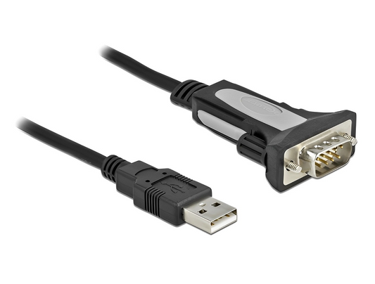 ממיר USB לתקע DB9 Serial RS-232 צ'יפ FTDI אורך 3 מטר - delock.israel