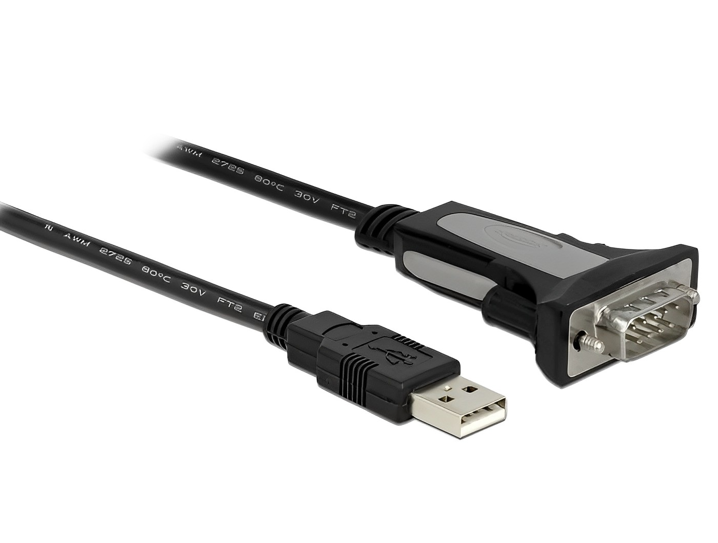 ממיר USB לתקע DB9 Serial RS-232 צ'יפ FTDI אורך 4 מטר - delock.israel