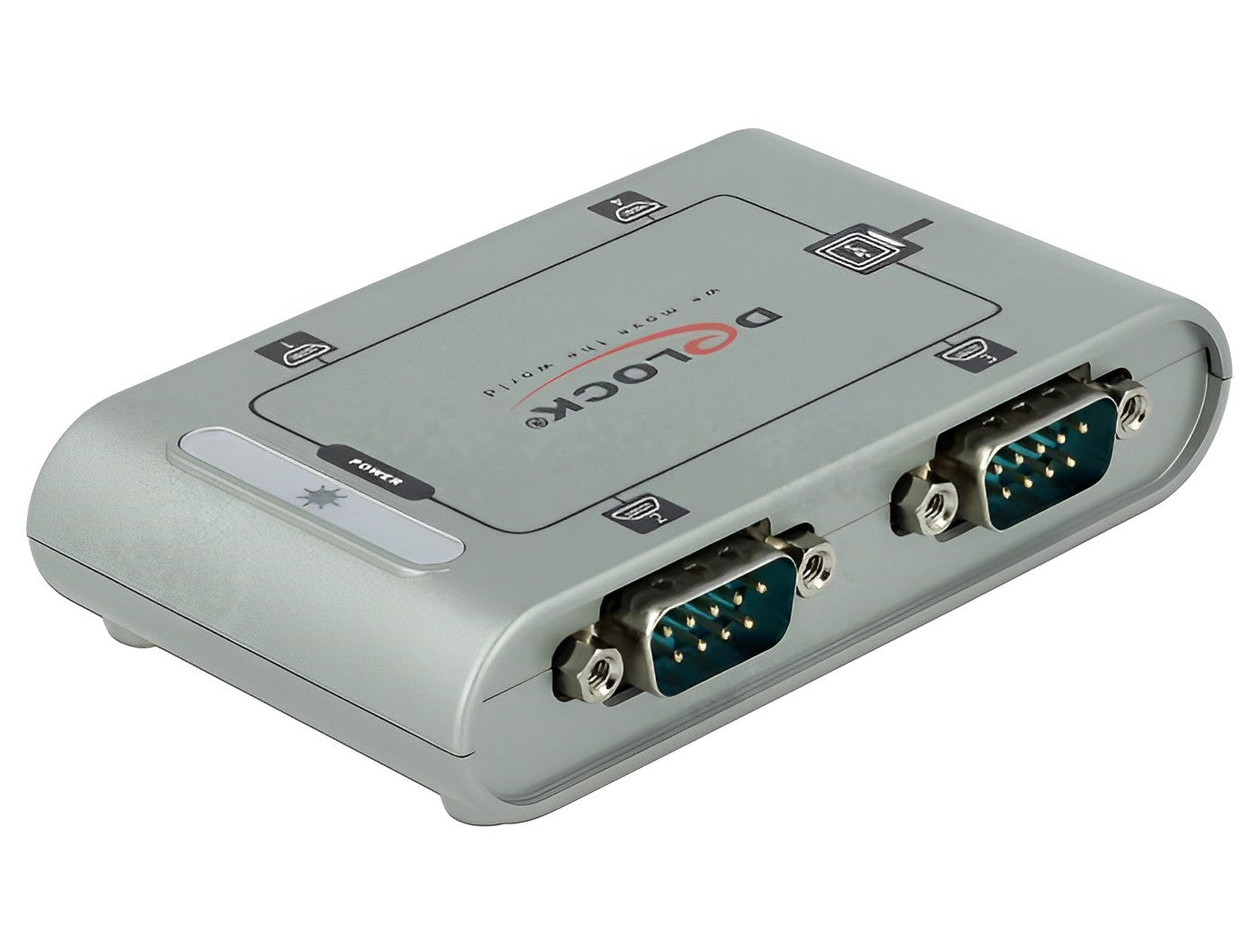 ממיר USB 2.0 עם 4 יציאות DB9 Serial RS-232 זכר צ'יפ ASIX - delock.israel