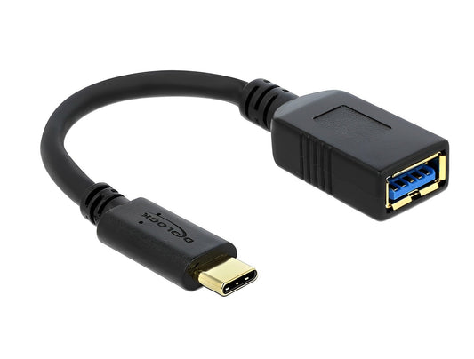 מתאם USB 3.1 Gen 1 על כבל 15 ס"מ תקע USB-C לשקע USB-A - delock.israel