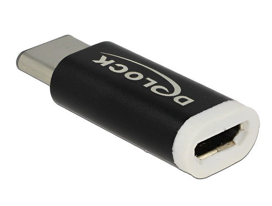 מתאם USB 2.0 תקע USB-C לשקע USB 2.0 Micro-B - delock.israel